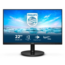 Монитор 21.5" Philips 222V8LA (00/01), 1920x1080, VA, 75Hz, Speakers (VGA, HDMI, DP)