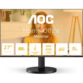 Монитор 27" AOC Q27B3CF2, 2560x1440, IPS, 100Hz, Speakers (HDMI, USB Type-C)