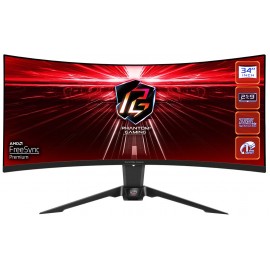 Монитор 34" ASRock PG34WQ15R2B, 3440x1440, VA, 165Hz, Speakers (2xHDMI, DP)