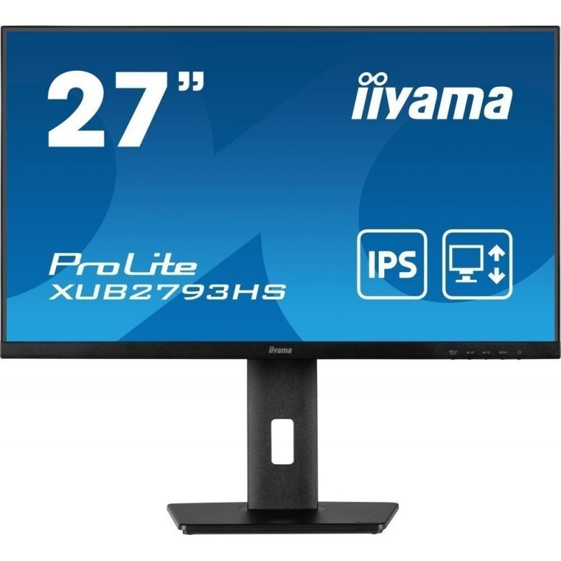 Монитор 27" Iiyama ProLite XUB2793HS-B6, 1920x1080, IPS, 100Hz, Speakers (HDMI, DP)