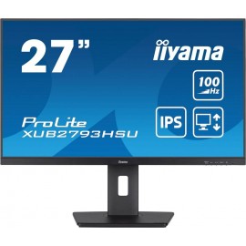 Монитор 27" Iiyama XUB2793HSU-B6, 1920x1080, IPS, 100Hz, Speakers (HDMI, DP)