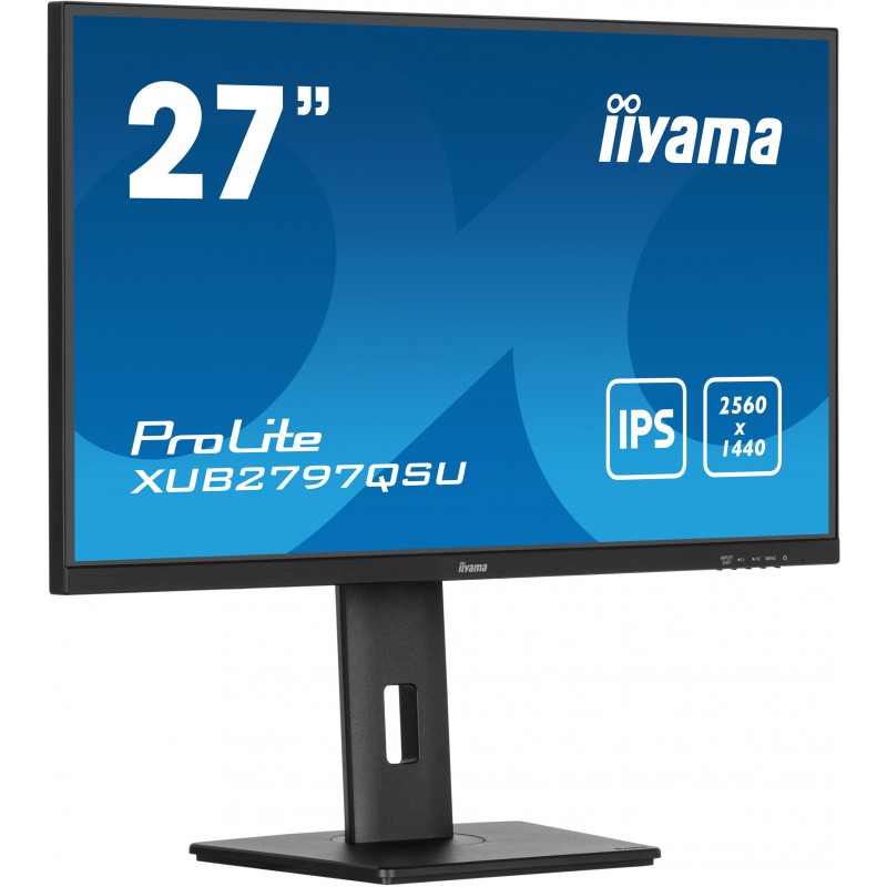 Монитор 27" Iiyama ProLite XUB2797QSU-B1, 2560x1440, IPS, 100Hz, Speakers (HDMI, DP)