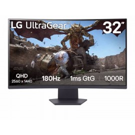 Монитор 31.5" LG 32GS60QC-B, 2560x1440, VA, 180Hz (2xHDMI, DP)