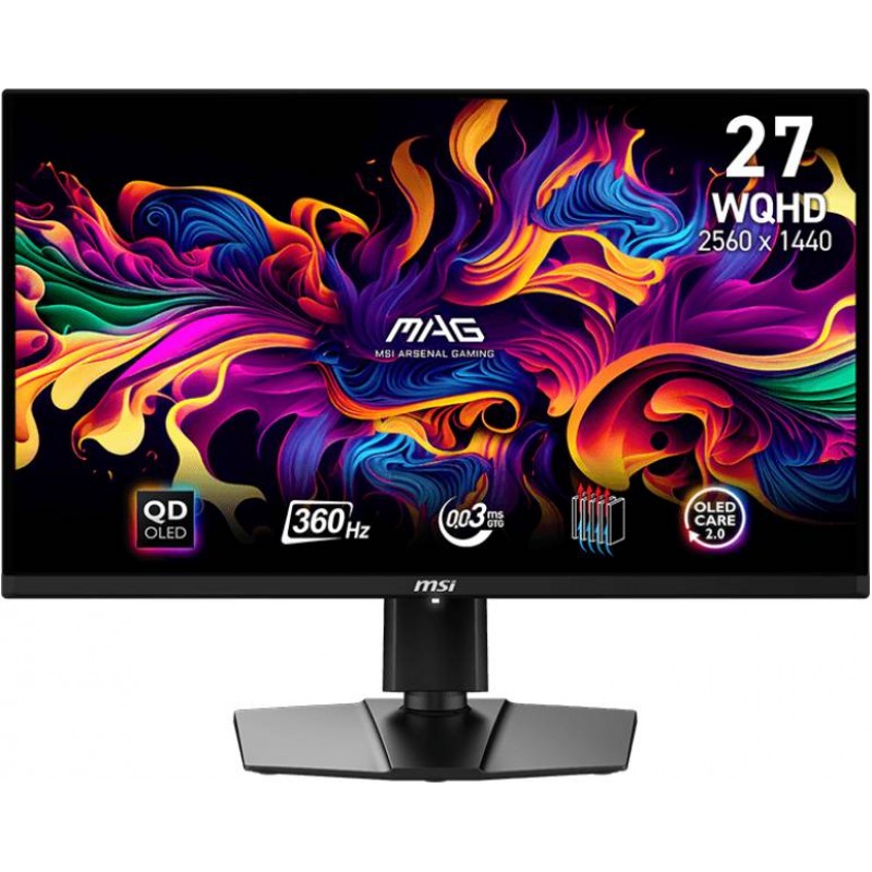 Монитор 26.5" MSI MPG 271QPX QD-OLED, 2560x1440 QD-OLED, 360Hz (2xHDMI, DP, USB Type-C)
