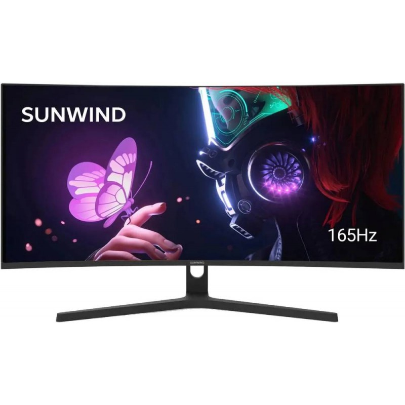 Монитор 34" SunWind SM-34QV401 (SM34VG01), 3440x1440, VA, 165Hz (2xHDMI, DP)