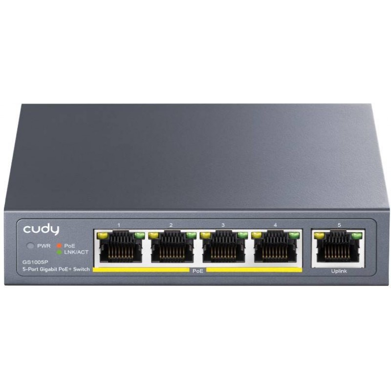 Коммутатор Cudy GS1005P, 5xLAN 1Gbps, PoE