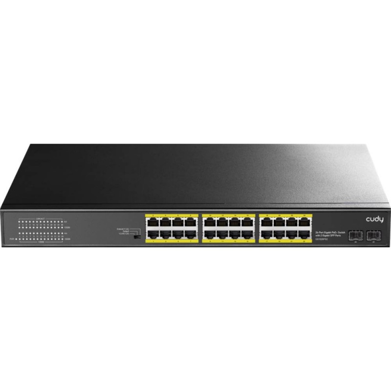 Коммутатор Cudy GS1028PS2, 24xLAN 1Gbps, 2xSFP, PoE
