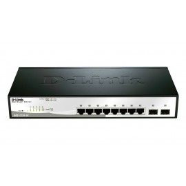 Коммутатор D-Link DGS-1210-10P/MP/F1A, 8xLAN 1Gbps, 2 combo 1Gbps/SFP,  PoE