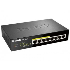 Коммутатор D-Link DGS-1008P/F1A, 8xLAN 1Gbps, (4xLAN PoE)
