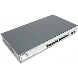 Коммутатор D-Link DGS-1210-10P/ME/A1A, 8xLAN 1Gbps, 2 combo 1Gbps/SFP,  PoE