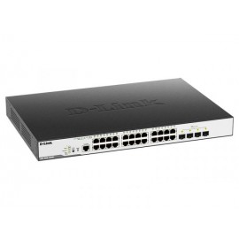 Коммутатор D-Link DGS-3000-28XMP/B1A, 24xLAN 1GBps, 4xSFP