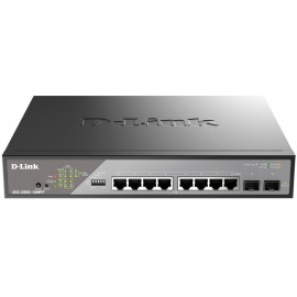 Коммутатор D-Link DSS-200G-10MPP/A1A, 8xLAN 1Gbps, 2xSFP
