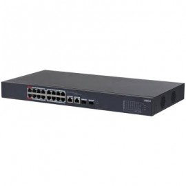 Коммутатор Dahua DH-CS4218-16ET-240, 16xLAN 100Mbps, 2xCombo (1Gbps/SFP) PoE