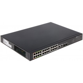 Коммутатор Dahua DH-LR2226-24ET-360, 24xLAN 100Mbps, 2xCombo (1Gbps/SFP), PoE