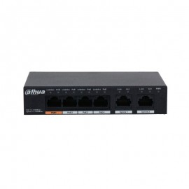 Коммутатор Dahua DH-PFS3006-4GT-60, 6xLAN 1Gbps, PoE