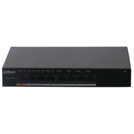 Коммутатор Dahua DH-PFS3008-8ET-60, 8xLAN 100Mbps, PoE