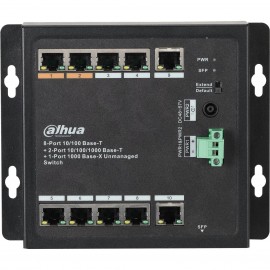 Коммутатор Dahua DH-PFS3111-8ET-96-F, 8xLAN 100Mbps, 2xLAN 1Gbps