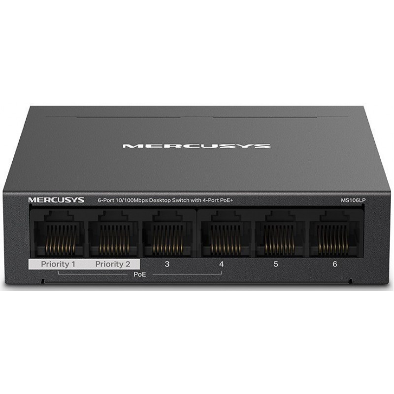 Коммутатор Mercusys MS106LP, 6xLAN 100Mbps
