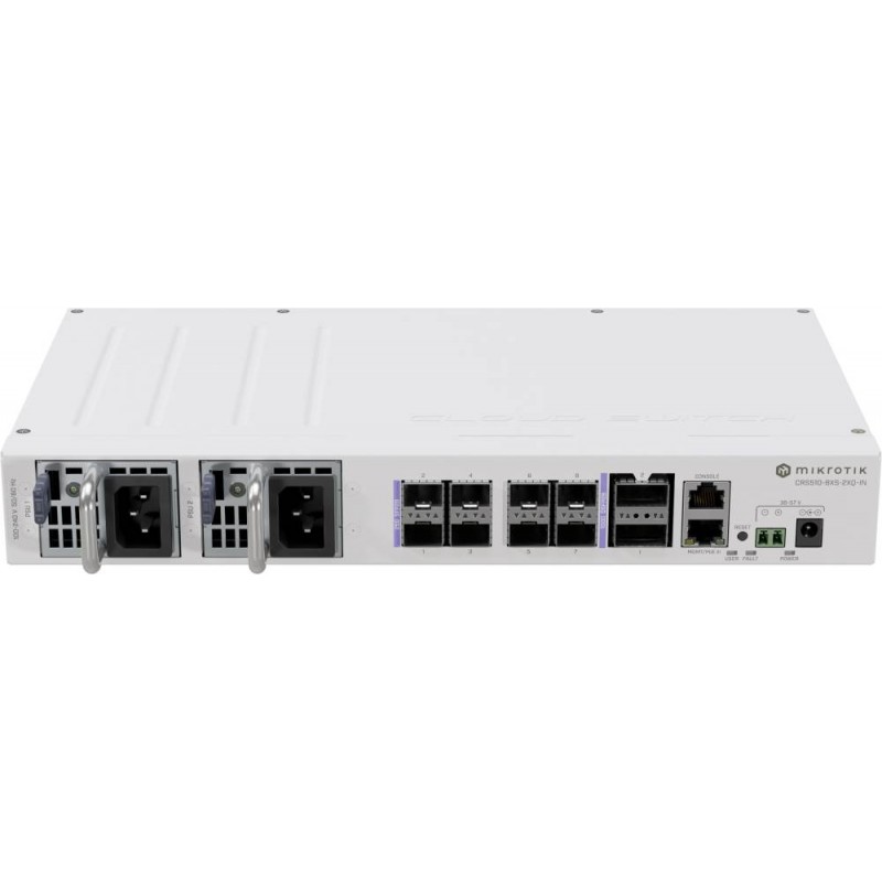 Коммутатор Mikrotik CRS510-8XS-2XQ-IN, 1xLAN 100Mbps, 8xSFP28, 2xQSFP28