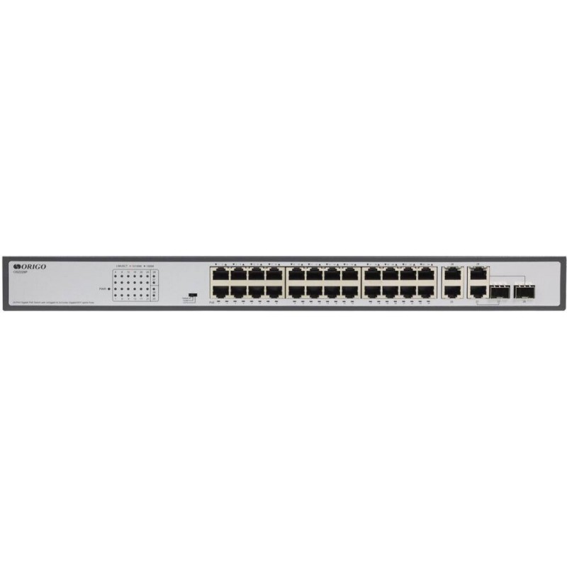Коммутатор ORIGO OS2228P/370W/A1A, 26xLAN 1Gbps, 2xSFP 1Gbps, PoE