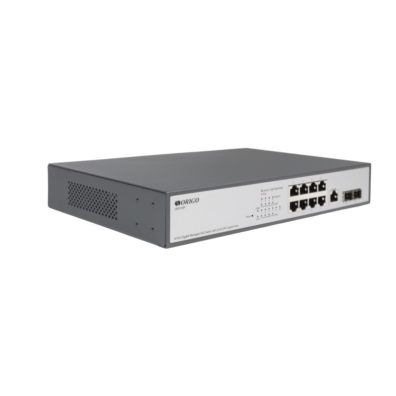 Коммутатор ORIGO OS3110P/135W/A1A, 8xLAN 1Gbps, 2xCombo (1Gbps/SFP), PoE