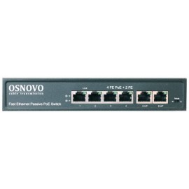 Коммутатор Osnovo SW-20600/A(80W), 4xLAN 100Mbps, 2xUplink, PoE
