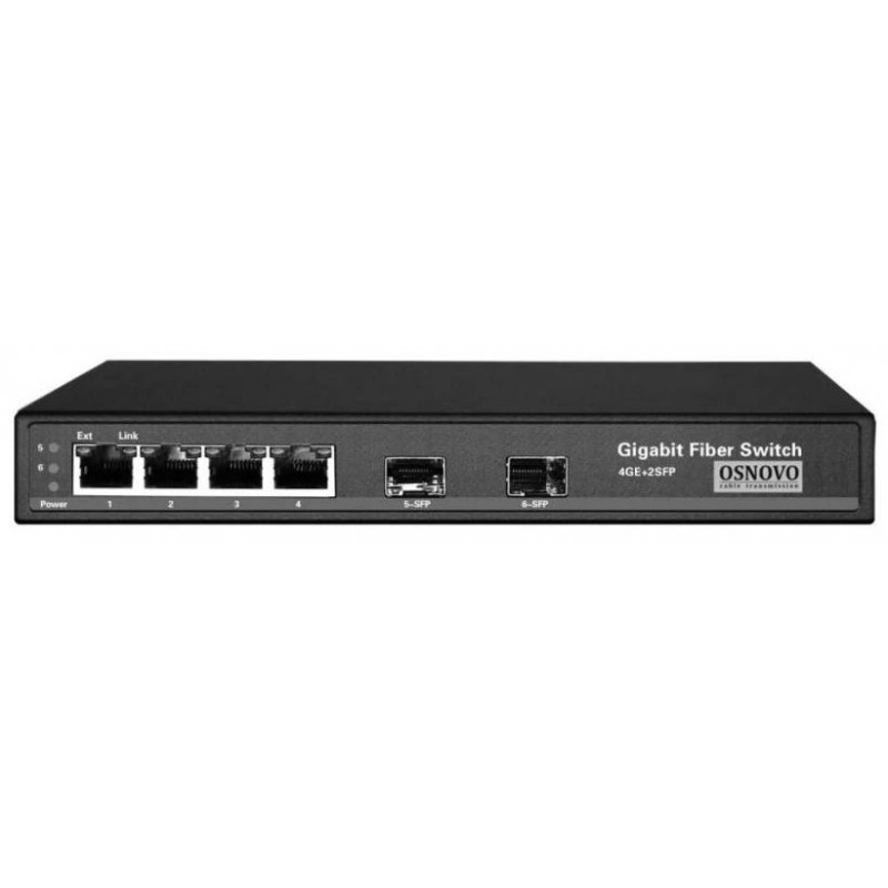 Коммутатор Osnovo SW-7042, 4xLAN 1Gbps, 2xCombo 1G/SFP