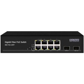 Коммутатор Osnovo SW-80802(150W), 8xLAN 1Gbps, 2xSFP, PoE