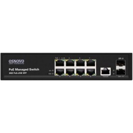 Коммутатор Osnovo SW-80802/L(150W), 8xLAN 1Gbps, 2xSFP, PoE