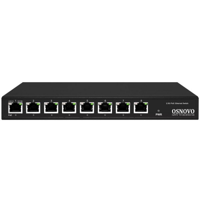 Коммутатор Osnovo SW-8D-1, 8xLAN 2.5Gbps, PoE