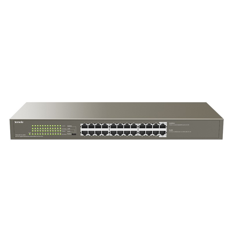 Коммутатор Tenda TEG1124P-24-250W, 24xLAN 1Gbps, PoE+