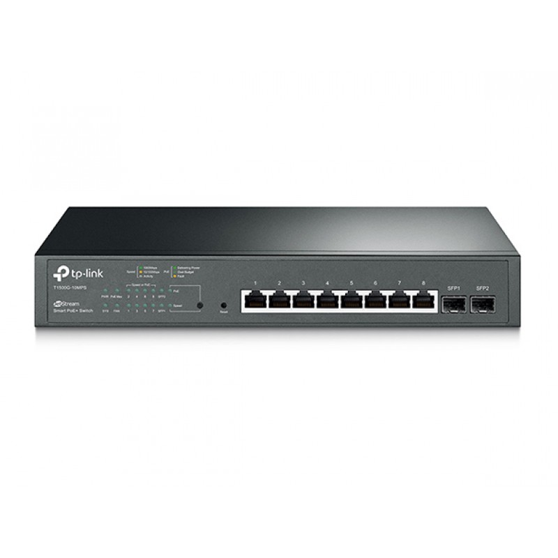 Коммутатор TP-Link TL-SG2210MP, 8 x PoE+, 2 x SFP, 150W, Smart