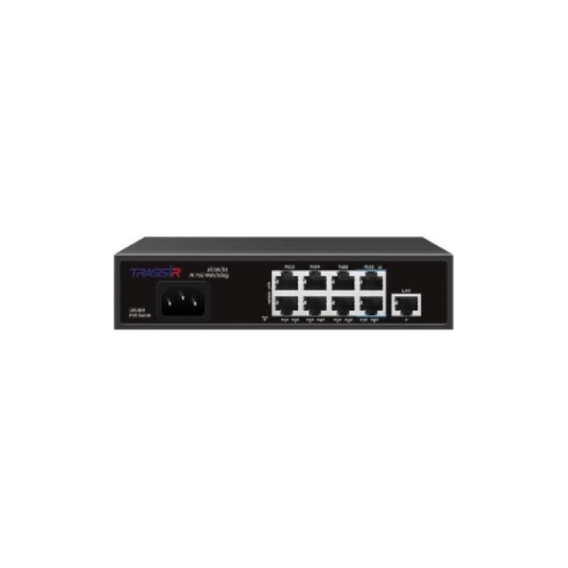 Коммутатор Trassir TR-NS1109-120-8PoE, 9xLAN 100Mbps, PoE
