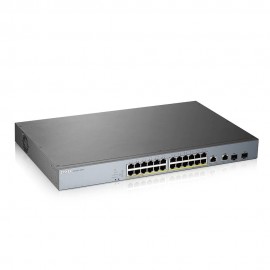 Коммутатор ZyXEL GS1350-26HP-EU0101F, 24xLAN 1GBbps, 2xSFP, PoE+