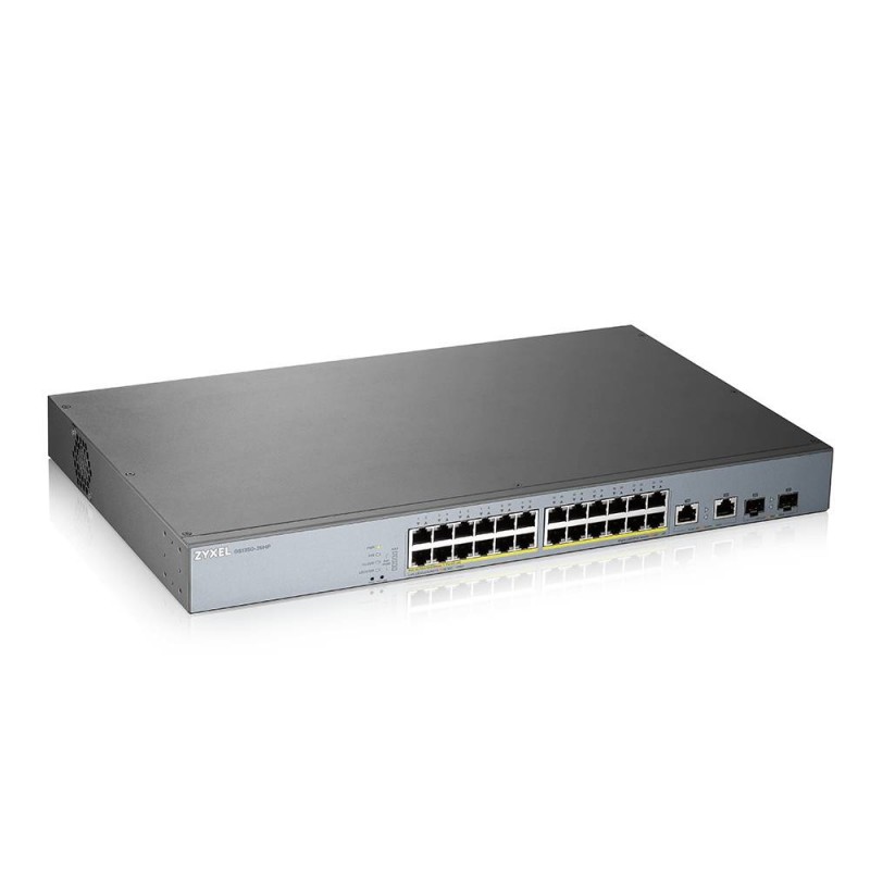 Коммутатор ZyXEL GS1350-26HP-EU0101F, 24xLAN 1GBbps, 2xSFP, PoE+