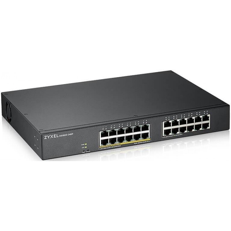 Коммутатор ZyXEL GS1900-24EP-EU0101F, 24xLAN 1Gbps, PoE