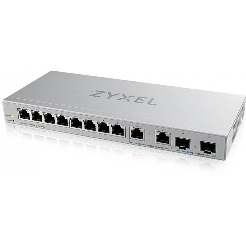 Коммутатор Zyxel XGS1010-12 (ZZ0102F), 8xLAN 1Gbps, 2xSFP+