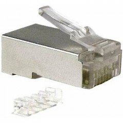 Коннектор RJ-45, cat.6, Hyperline PLUG-8P8C-UV-C6-SH-100, 100шт
