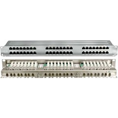 Патч панель Hyperline PPHD-19-48-8P8C-C5E-SH-110D, 19" 48 портов, 1U