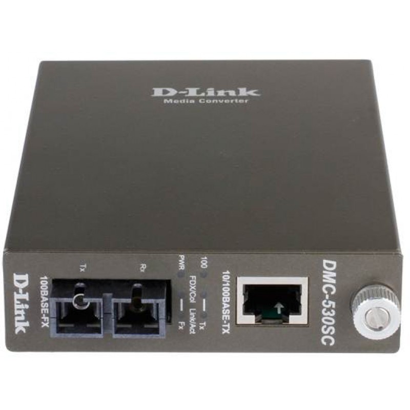 Медиаконвертер D-Link DMC-530SC/D7A, 100Base-TX to 100Base-FX single-mode Media Converter (1UTP, 1SC)