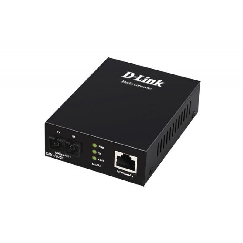 Медиаконвертер D-Link DMC-F02SC/B1A, 100BASE-TX to 100BASE-FX