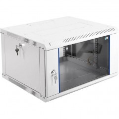 Шкаф коммутационный ЦМО ШРН-ЭКОНОМ (ШРН-Э-6.650) настенный 6U 600x650мм пер.дв.стекл 65кг серый 600мм 17.3кг 180град. 345мм ШРН-Э-6.650