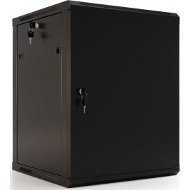 Шкаф коммутационный Hyperline (TWB-0945-SR-RAL9004) настенный 9U 600x450мм пер.дв.стал.лист 60кг черный 275мм 180град. 500мм IP20 сталь TWB-0945-SR-RAL9004