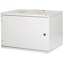 Шкаф коммутационный Lande NetBox Soho (LN-SH09U5450-LG-F0-2) настенный 9U 540x500мм пер.дв.металл задн.дв.стал.лист несъемн.бок.пан. направл.под закл.гайки 80кг серый 11.7кг 460мм IP20 сталь LN-SH09U5450-LG-F0-2