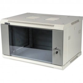 Шкаф коммутационный Lanmaster (TWT-CBWPG-6U-6X6-GY) настенный 6U 600x600мм пер.дв.стекл 60кг серый 500мм 368мм IP20 сталь TWT-CBWPG-6U-6X6-GY