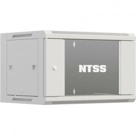 Шкаф коммутационный NTSS Премиум (NTSS-W6U6060GS-2) настенный 6U 600x600мм пер.дв.стекл 60кг серый IP20 сталь NTSS-W6U6060GS-2