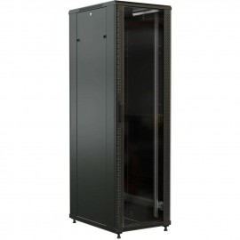 Шкаф коммутационный WRline (WR-TT-2266-DD-RAL9004) напольный 22U 600x600мм пер.дв.перфор.2ств. задн.дв.перфор.2-хст. 2 бок.пан. направл.под винты 800кг черный 510мм 1166мм IP20 сталь WR-TT-2266-DD-RAL9004