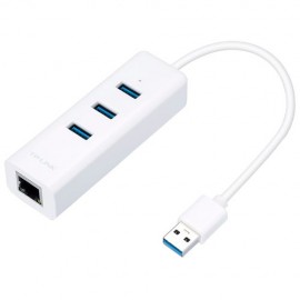 Сетевая карта TP-Link UE330, 1Gbps, USB 3.0 + 3port USB 3.0 Hub