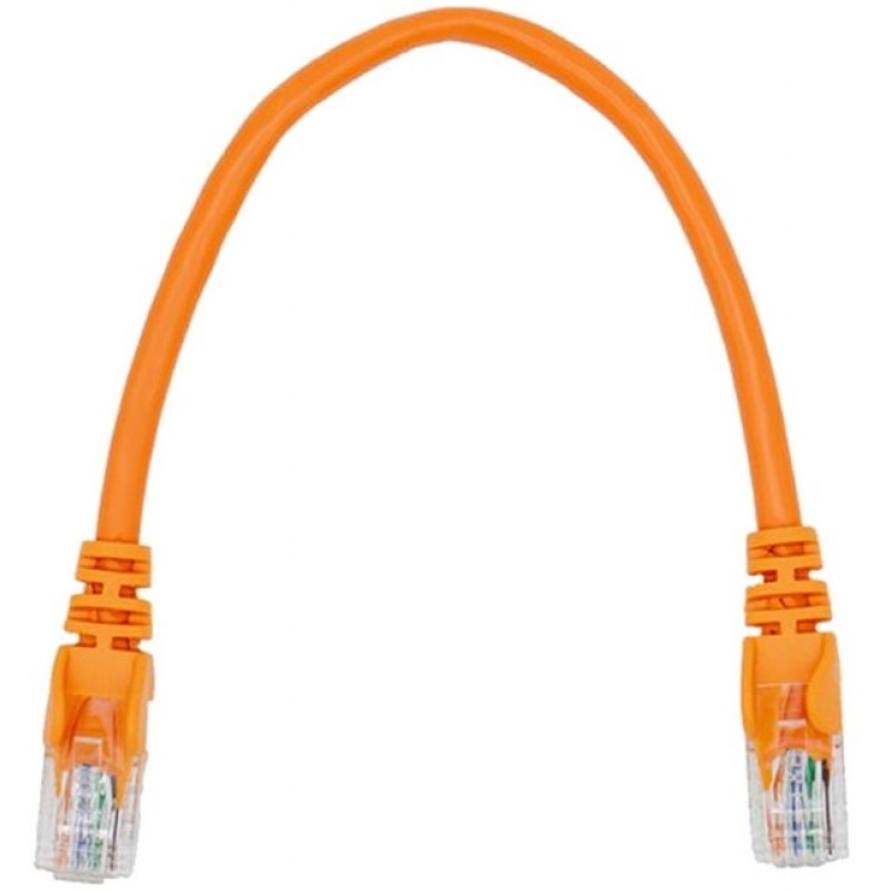 Патч-корд 0.5м, UTP cat.6, ACD ACD-LPU6Z-5DO, оранжевый