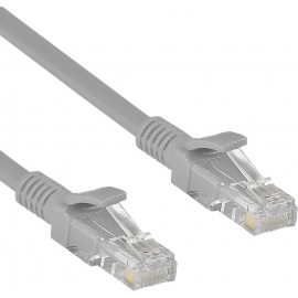 Патч-корд 1м, UTP cat.5e, ExeGate UTP-RJ45-RJ45-5e-1M-GY EX138961RUS, серый